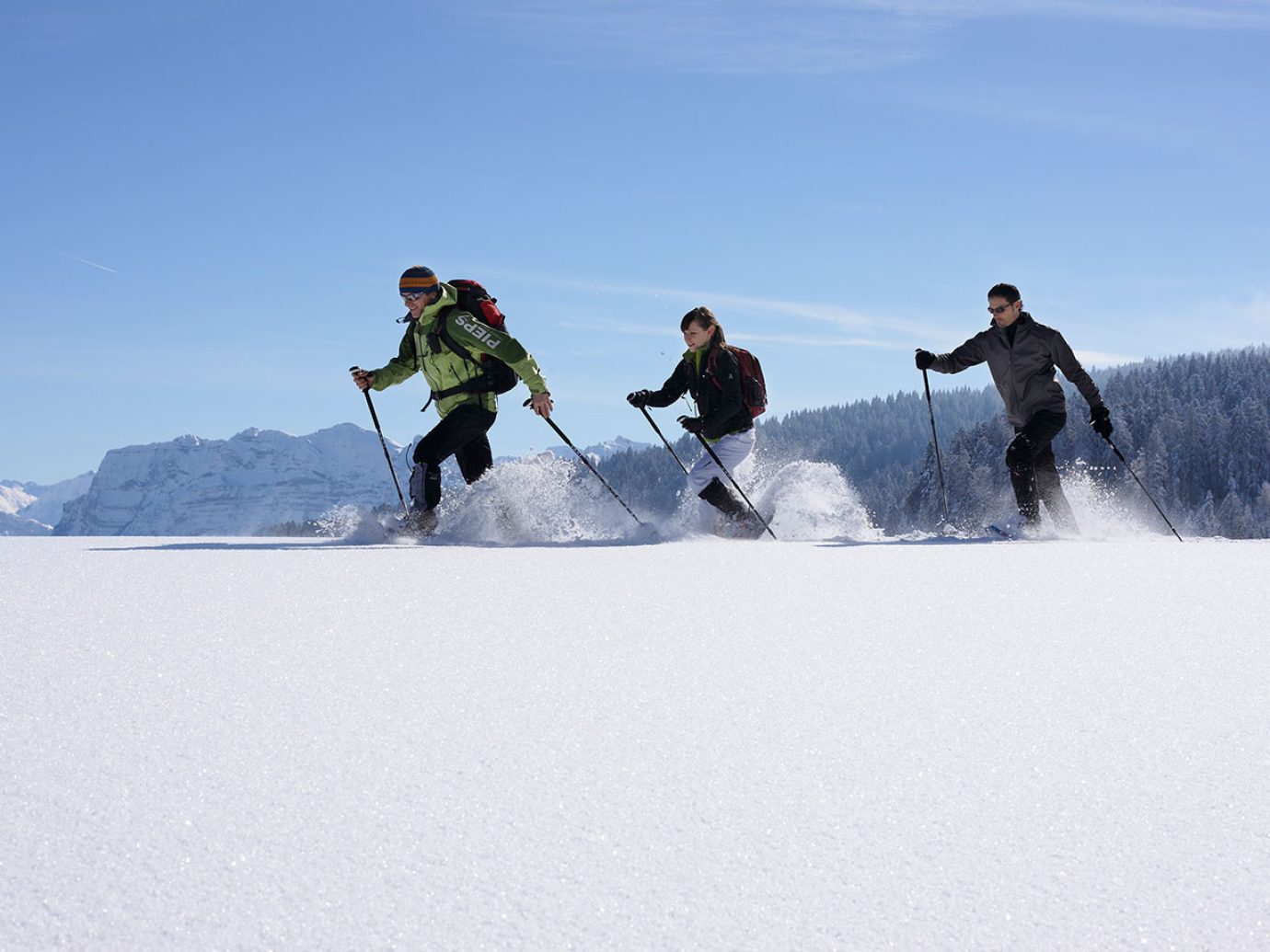 Schneeschuhtour am Bödele in Vorarlberg mit Pulverschnee